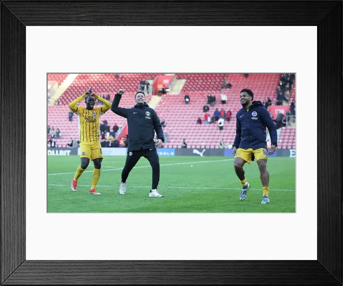 Framed Print : Southampton and Brighton and Hove Albion Premier League 22FEB25 Framed Print : Southampton and Brighton and Hove Albion Premier League 22FEB25