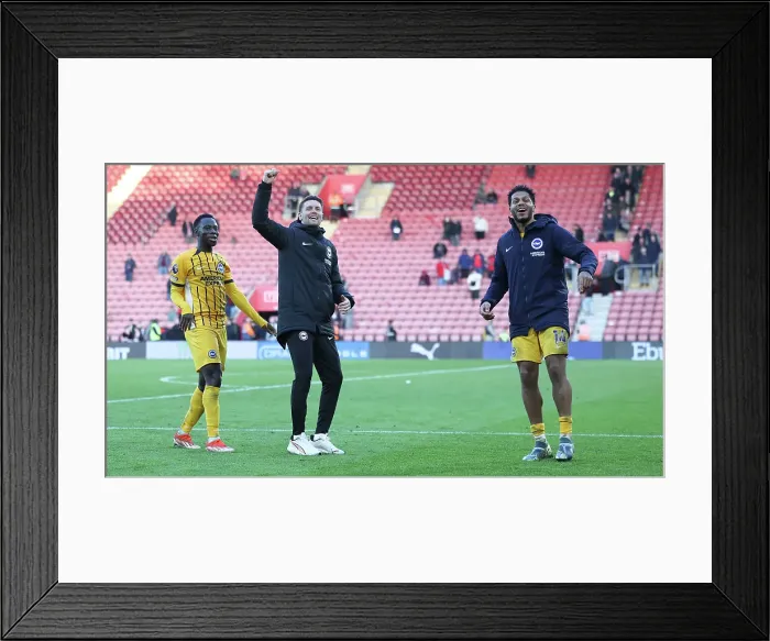 Framed Print : Southampton and Brighton and Hove Albion Premier League 22FEB25 Framed Print : Southampton and Brighton and Hove Albion Premier League 22FEB25