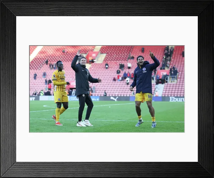 Framed Print : Southampton and Brighton and Hove Albion Premier League 22FEB25 Framed Print : Southampton and Brighton and Hove Albion Premier League 22FEB25
