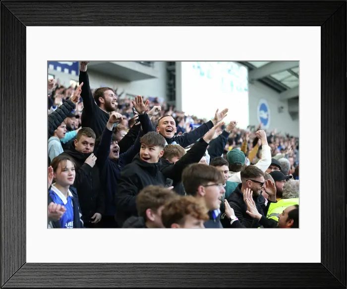 Framed Print : Brighton and Hove Albion v Fulham Premier League 08MAR25 Framed Print : Brighton and Hove Albion v Fulham Premier League 08MAR25