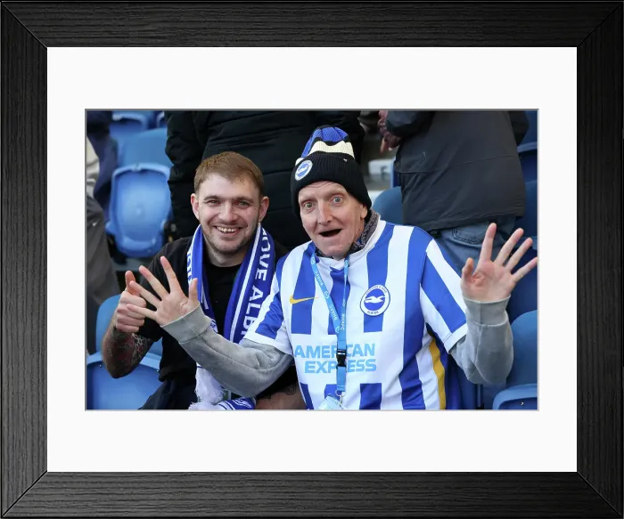 Framed Print : Brighton and Hove Albion v Fulham Premier League 08MAR25 Framed Print : Brighton and Hove Albion v Fulham Premier League 08MAR25