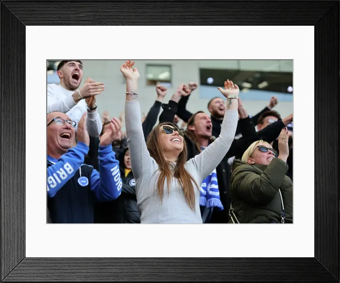 Framed Print : Brighton and Hove Albion v Fulham Premier League 08MAR25 Framed Print : Brighton and Hove Albion v Fulham Premier League 08MAR25