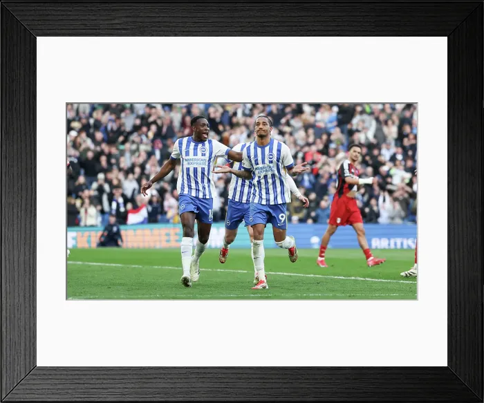 Framed Print : Brighton and Hove Albion v Fulham Premier League 08MAR25 Framed Print : Brighton and Hove Albion v Fulham Premier League 08MAR25