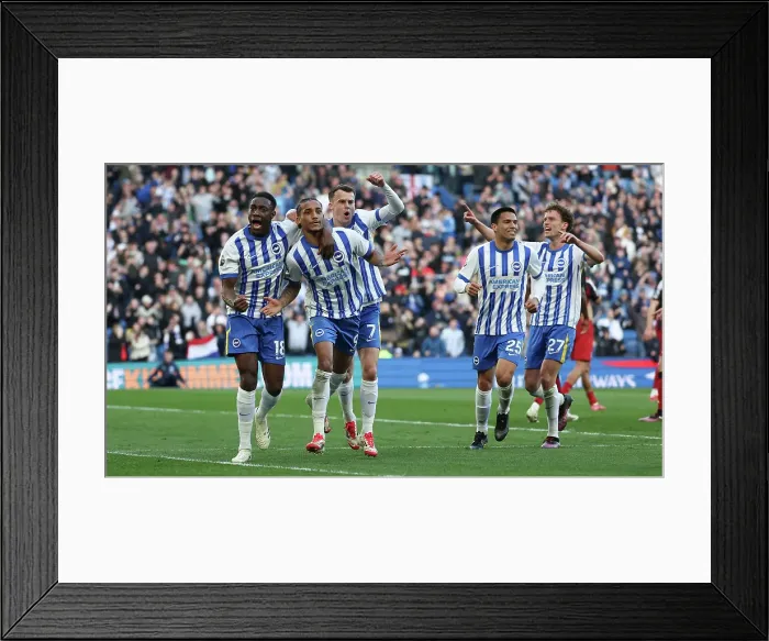 Framed Print : Brighton and Hove Albion v Fulham Premier League 08MAR25 Framed Print : Brighton and Hove Albion v Fulham Premier League 08MAR25