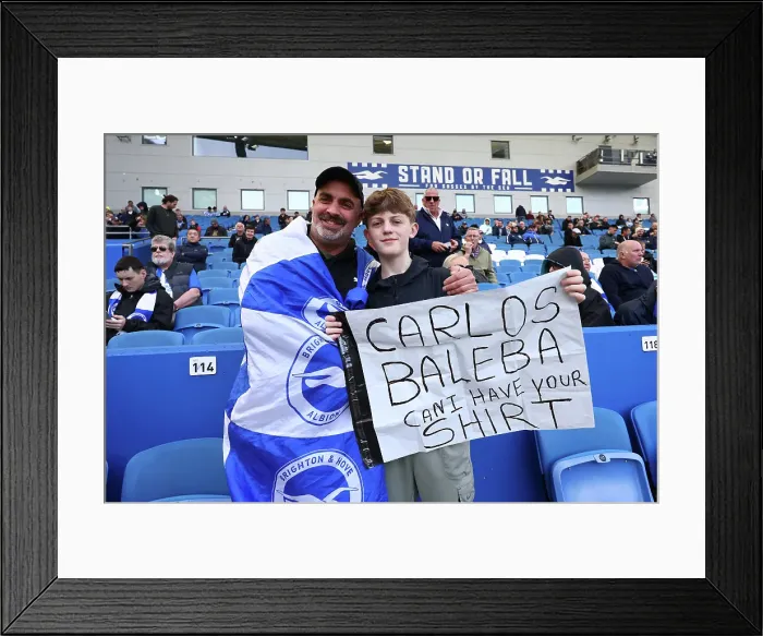 Framed Print : Brighton and Hove Albion v Fulham Premier League 08MAR25 Framed Print : Brighton and Hove Albion v Fulham Premier League 08MAR25
