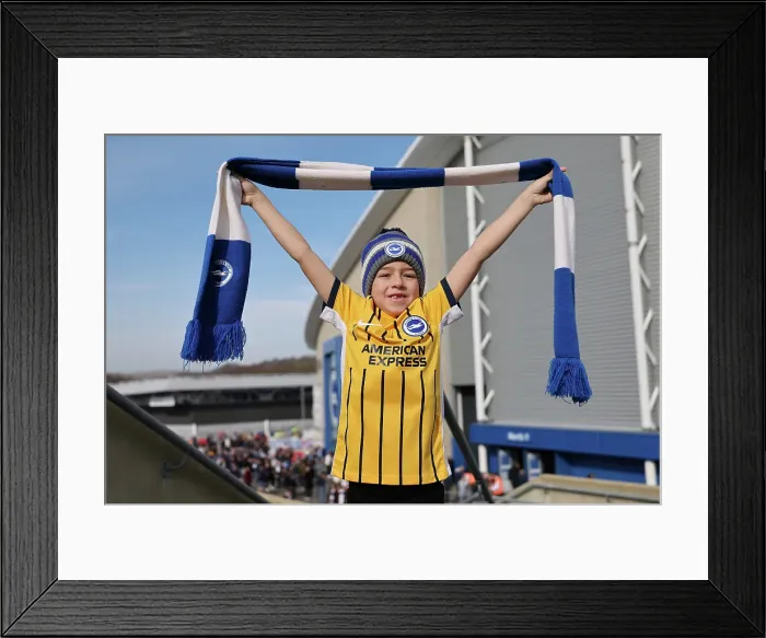 Framed Print : Brighton and Hove Albion v Fulham Premier League 08MAR25 Framed Print : Brighton and Hove Albion v Fulham Premier League 08MAR25
