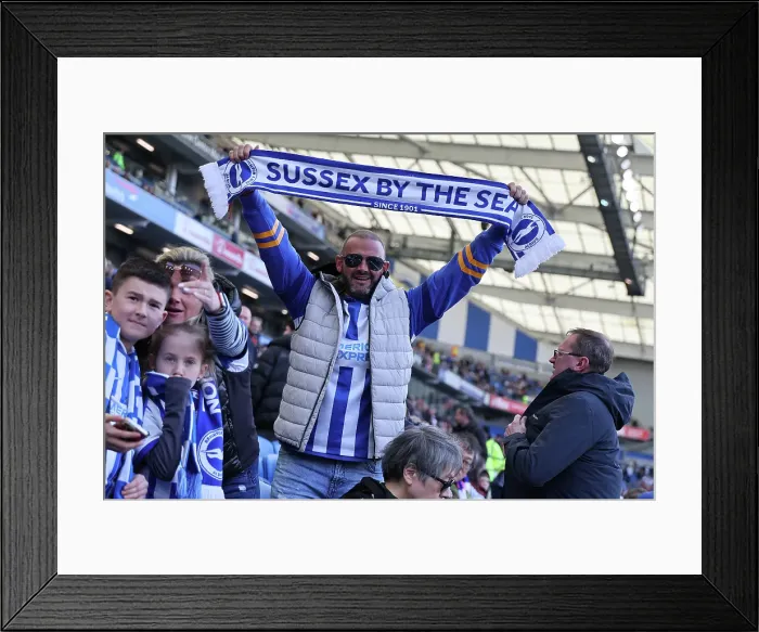 Framed Print : Brighton and Hove Albion v Fulham Premier League 08MAR25 Framed Print : Brighton and Hove Albion v Fulham Premier League 08MAR25