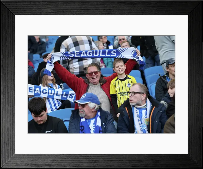 Framed Print : Brighton and Hove Albion v Fulham Premier League 08MAR25 Framed Print : Brighton and Hove Albion v Fulham Premier League 08MAR25