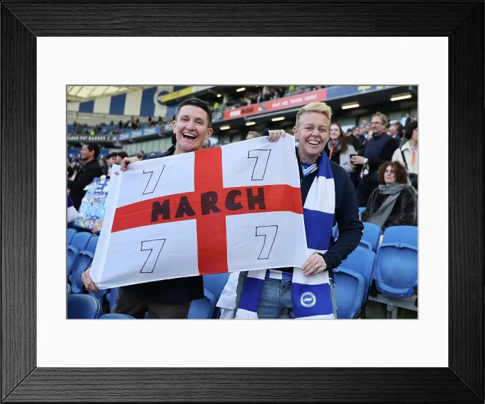 Framed Print : Brighton and Hove Albion v Fulham Premier League 08MAR25 Framed Print : Brighton and Hove Albion v Fulham Premier League 08MAR25