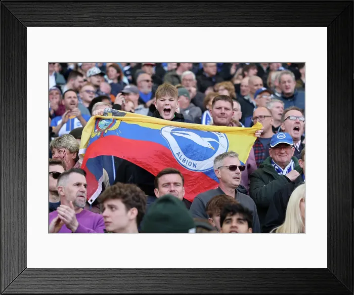 Framed Print : Brighton and Hove Albion v Fulham Premier League 08MAR25 Framed Print : Brighton and Hove Albion v Fulham Premier League 08MAR25