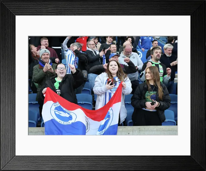 Framed Print : Brighton and Hove Albion v Fulham Premier League 08MAR25 Framed Print : Brighton and Hove Albion v Fulham Premier League 08MAR25