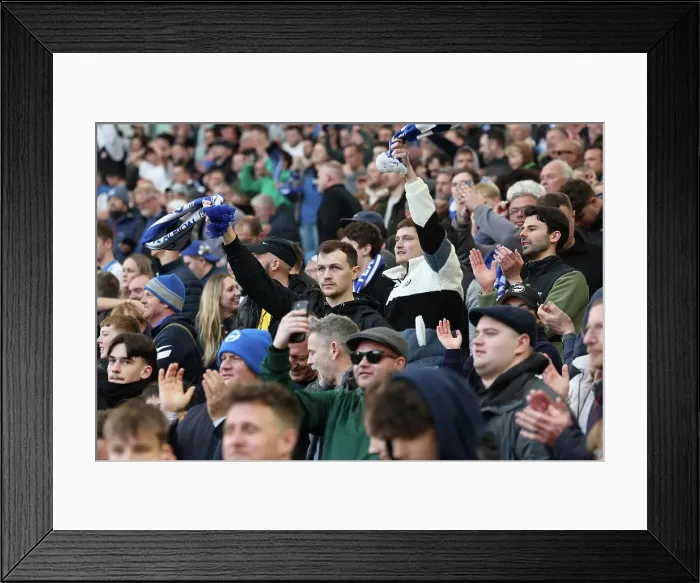 Framed Print : Brighton and Hove Albion v Fulham Premier League 08MAR25 Framed Print : Brighton and Hove Albion v Fulham Premier League 08MAR25