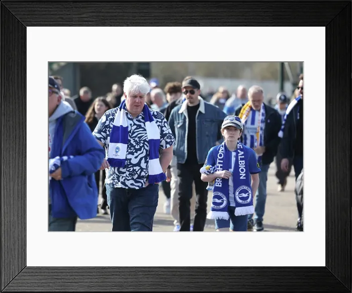 Framed Print : Brighton and Hove Albion v Fulham Premier League 08MAR25