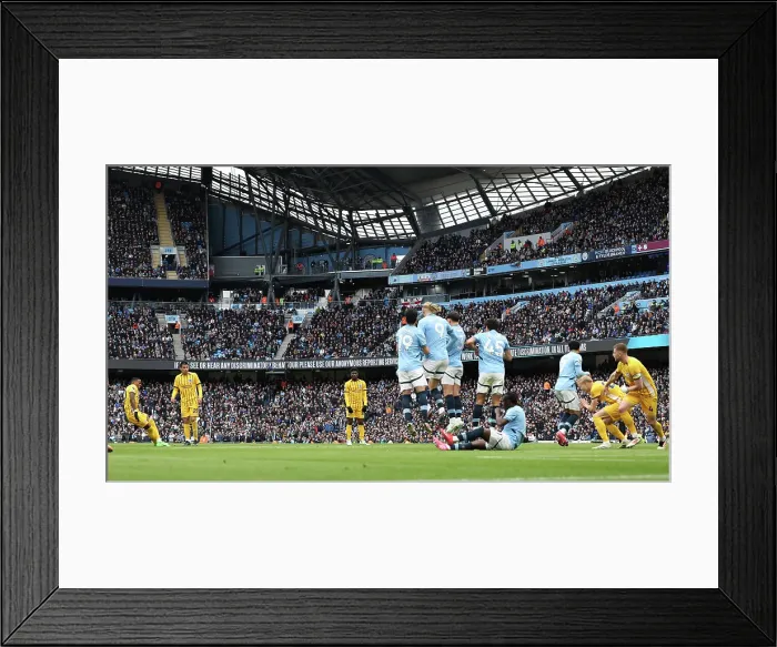 Framed Print : Manchester City v Brighton and Hove Albion Premier League 15MAR25 Framed Print : Manchester City v Brighton and Hove Albion Premier League 15MAR25