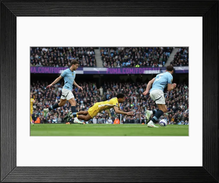 Framed Print : Manchester City v Brighton and Hove Albion Premier League 15MAR25 Framed Print : Manchester City v Brighton and Hove Albion Premier League 15MAR25