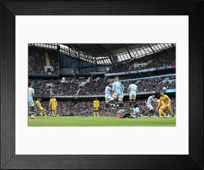 Framed Print : Manchester City v Brighton and Hove Albion Premier League 15MAR25 Framed Print : Manchester City v Brighton and Hove Albion Premier League 15MAR25