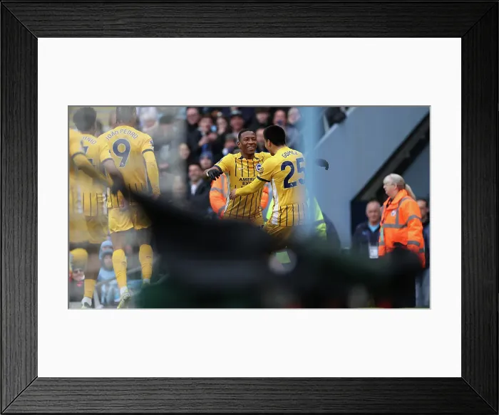 Framed Print : Manchester City v Brighton and Hove Albion Premier League 15MAR25 Framed Print : Manchester City v Brighton and Hove Albion Premier League 15MAR25