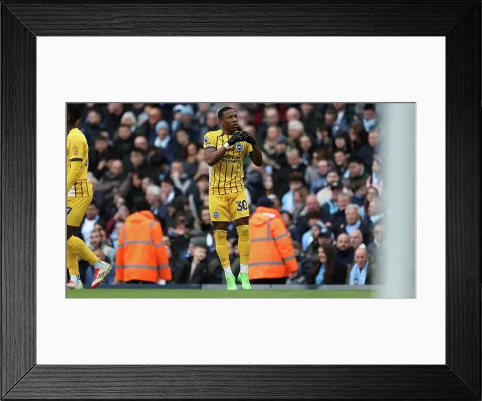 Framed Print : Manchester City v Brighton and Hove Albion Premier League 15MAR25 Framed Print : Manchester City v Brighton and Hove Albion Premier League 15MAR25