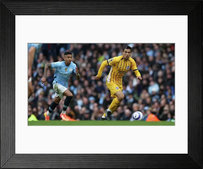 Framed Print : Manchester City v Brighton and Hove Albion Premier League 15MAR25