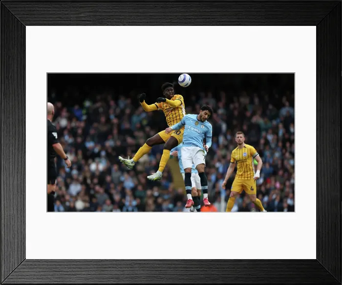 Framed Print : Manchester City v Brighton and Hove Albion Premier League 15MAR25 Framed Print : Manchester City v Brighton and Hove Albion Premier League 15MAR25