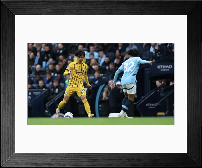 Framed Print : Manchester City v Brighton and Hove Albion Premier League 15MAR25