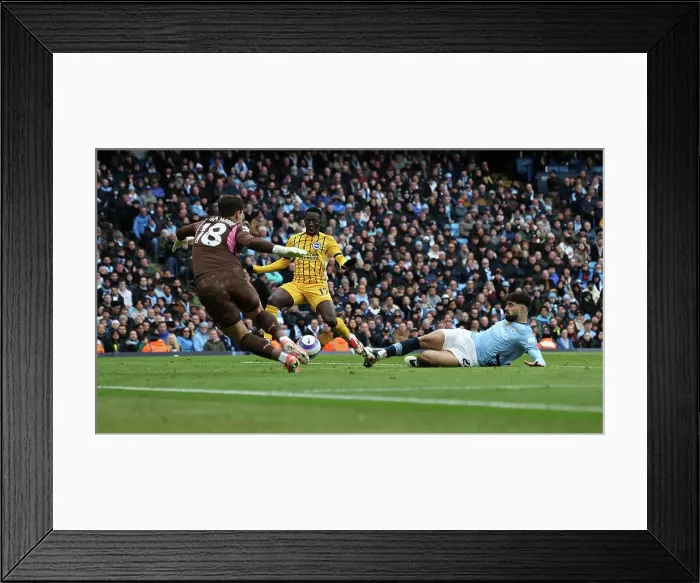 Framed Print : Manchester City v Brighton and Hove Albion Premier League 15MAR25 Framed Print : Manchester City v Brighton and Hove Albion Premier League 15MAR25