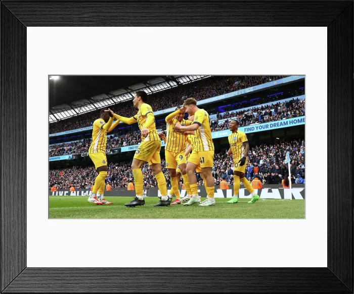 Framed Print : Manchester City v Brighton and Hove Albion Premier League 15MAR25 Framed Print : Manchester City v Brighton and Hove Albion Premier League 15MAR25