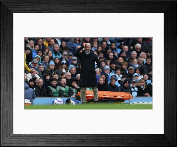 Framed Print : Manchester City v Brighton and Hove Albion Premier League 15MAR25 Framed Print : Manchester City v Brighton and Hove Albion Premier League 15MAR25