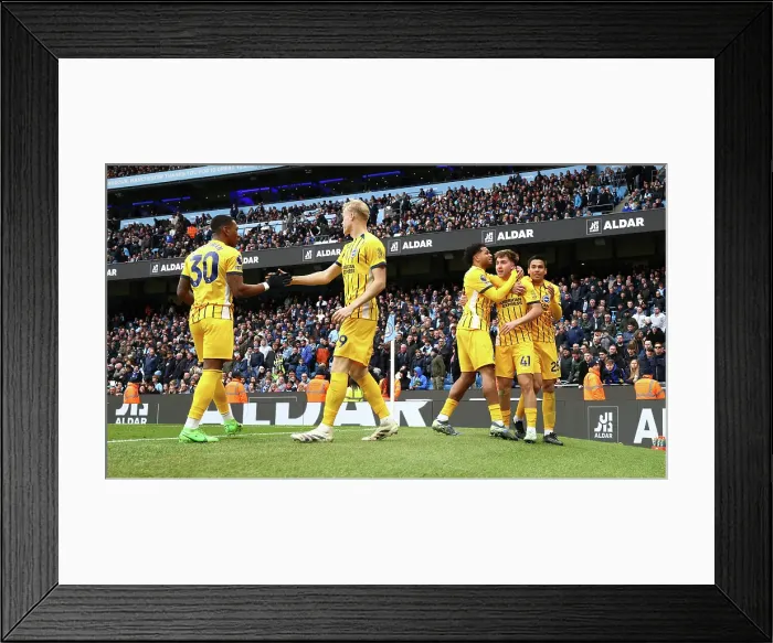 Framed Print : Manchester City v Brighton and Hove Albion Premier League 15MAR25 Framed Print : Manchester City v Brighton and Hove Albion Premier League 15MAR25