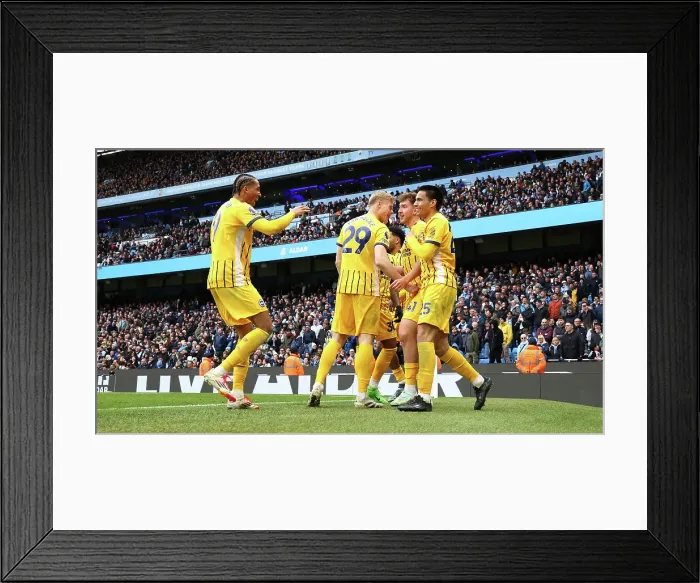 Framed Print : Manchester City v Brighton and Hove Albion Premier League 15MAR25 Framed Print : Manchester City v Brighton and Hove Albion Premier League 15MAR25