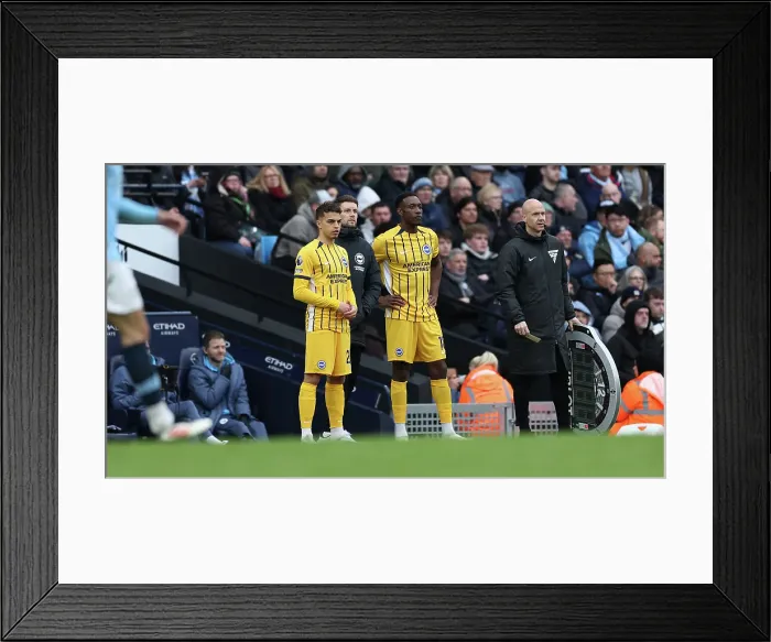 Framed Print : Manchester City v Brighton and Hove Albion Premier League 15MAR25 Framed Print : Manchester City v Brighton and Hove Albion Premier League 15MAR25