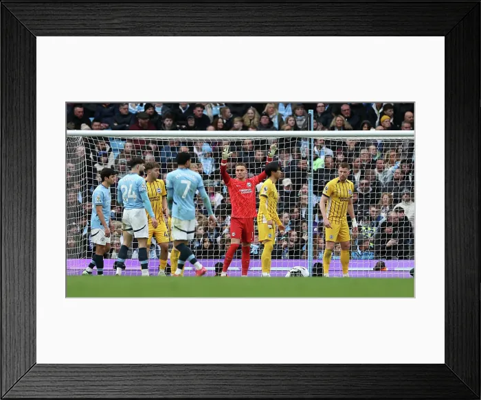 Framed Print : Manchester City v Brighton and Hove Albion Premier League 15MAR25 Framed Print : Manchester City v Brighton and Hove Albion Premier League 15MAR25
