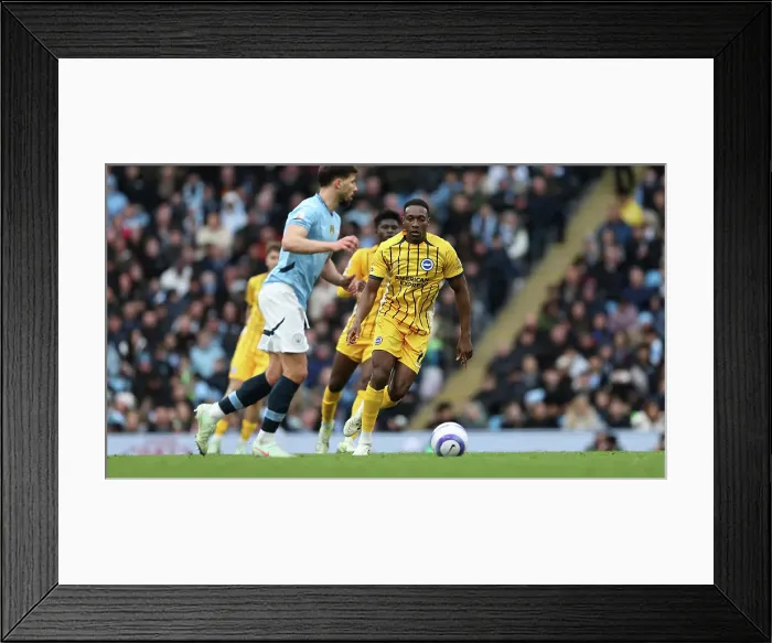 Framed Print : Manchester City v Brighton and Hove Albion Premier League 15MAR25 Framed Print : Manchester City v Brighton and Hove Albion Premier League 15MAR25