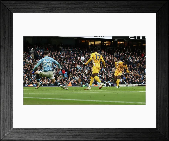 Framed Print : Manchester City v Brighton and Hove Albion Premier League 15MAR25 Framed Print : Manchester City v Brighton and Hove Albion Premier League 15MAR25