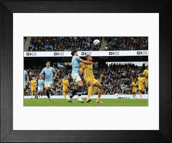 Framed Print : Manchester City v Brighton and Hove Albion Premier League 15MAR25 Framed Print : Manchester City v Brighton and Hove Albion Premier League 15MAR25