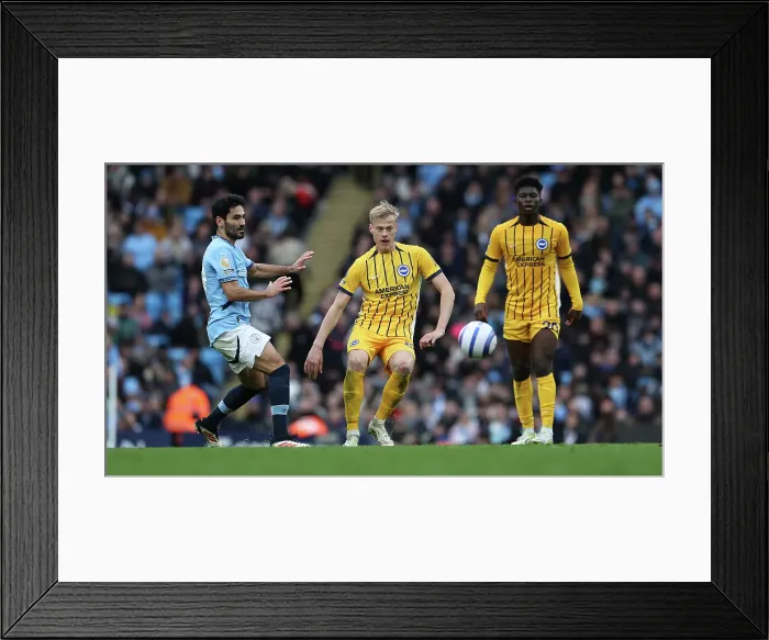 Framed Print : Manchester City v Brighton and Hove Albion Premier League 15MAR25 Framed Print : Manchester City v Brighton and Hove Albion Premier League 15MAR25