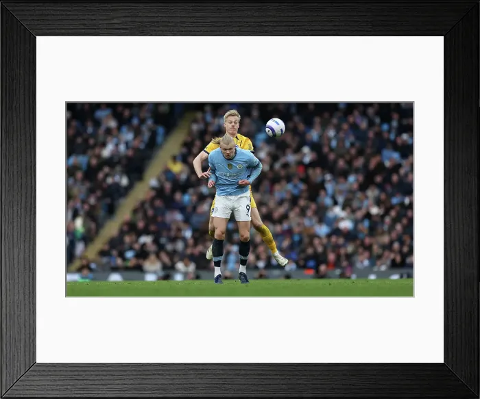Framed Print : Manchester City v Brighton and Hove Albion Premier League 15MAR25 Framed Print : Manchester City v Brighton and Hove Albion Premier League 15MAR25