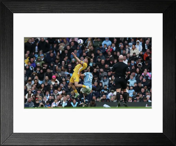 Framed Print : Manchester City v Brighton and Hove Albion Premier League 15MAR25 Framed Print : Manchester City v Brighton and Hove Albion Premier League 15MAR25