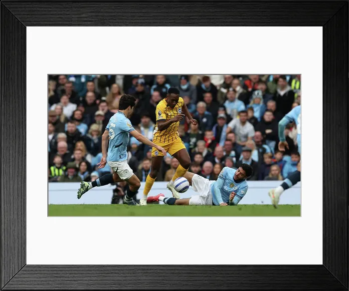 Framed Print : Manchester City v Brighton and Hove Albion Premier League 15MAR25 Framed Print : Manchester City v Brighton and Hove Albion Premier League 15MAR25