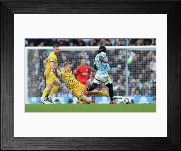 Framed Print : Manchester City v Brighton and Hove Albion Premier League 15MAR25 Framed Print : Manchester City v Brighton and Hove Albion Premier League 15MAR25