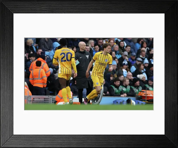 Framed Print : Manchester City v Brighton and Hove Albion Premier League 15MAR25 Framed Print : Manchester City v Brighton and Hove Albion Premier League 15MAR25