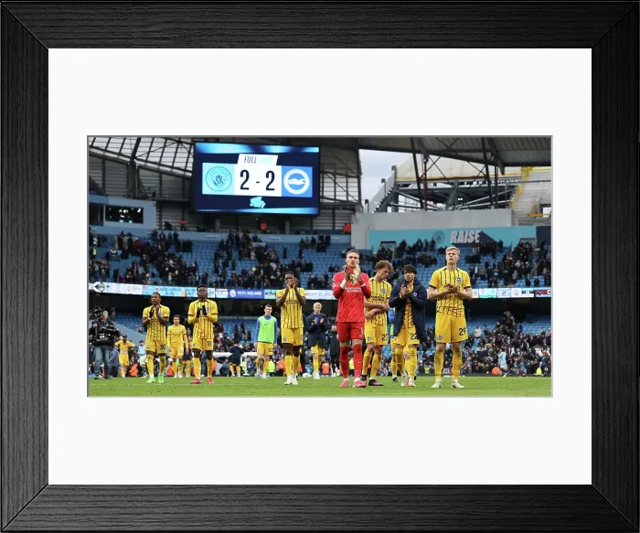Framed Print : Manchester City v Brighton and Hove Albion Premier League 15MAR25 Framed Print : Manchester City v Brighton and Hove Albion Premier League 15MAR25