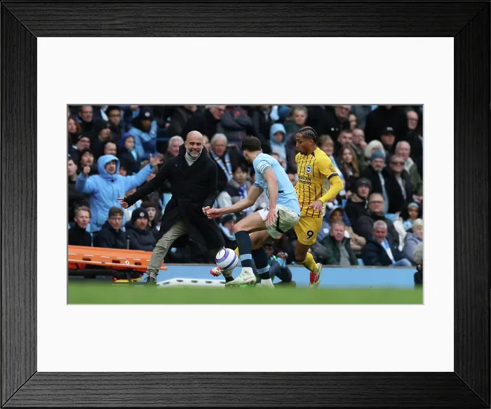 Framed Print : Manchester City v Brighton and Hove Albion Premier League 15MAR25
