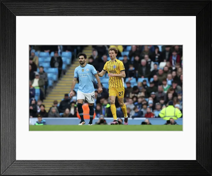 Framed Print : Manchester City v Brighton and Hove Albion Premier League 15MAR25 Framed Print : Manchester City v Brighton and Hove Albion Premier League 15MAR25