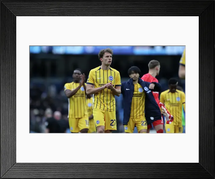 Framed Print : Manchester City v Brighton and Hove Albion Premier League 15MAR25 Framed Print : Manchester City v Brighton and Hove Albion Premier League 15MAR25