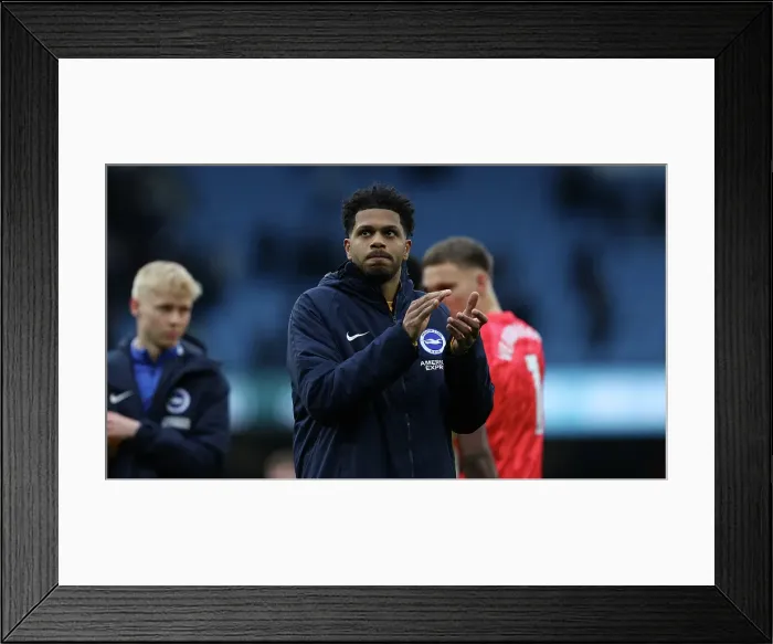 Framed Print : Manchester City v Brighton and Hove Albion Premier League 15MAR25 Framed Print : Manchester City v Brighton and Hove Albion Premier League 15MAR25