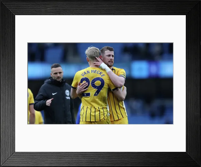 Framed Print : Manchester City v Brighton and Hove Albion Premier League 15MAR25 Framed Print : Manchester City v Brighton and Hove Albion Premier League 15MAR25