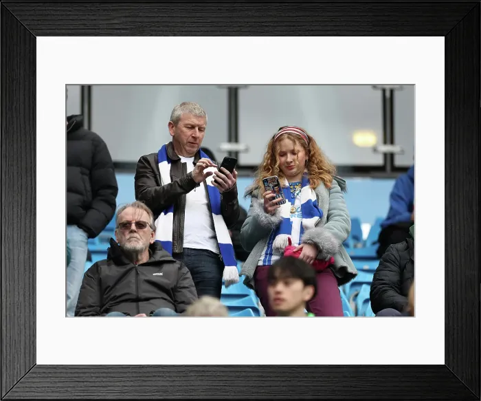 Framed Print : Manchester City v Brighton and Hove Albion Premier League 15MAR25 Framed Print : Manchester City v Brighton and Hove Albion Premier League 15MAR25
