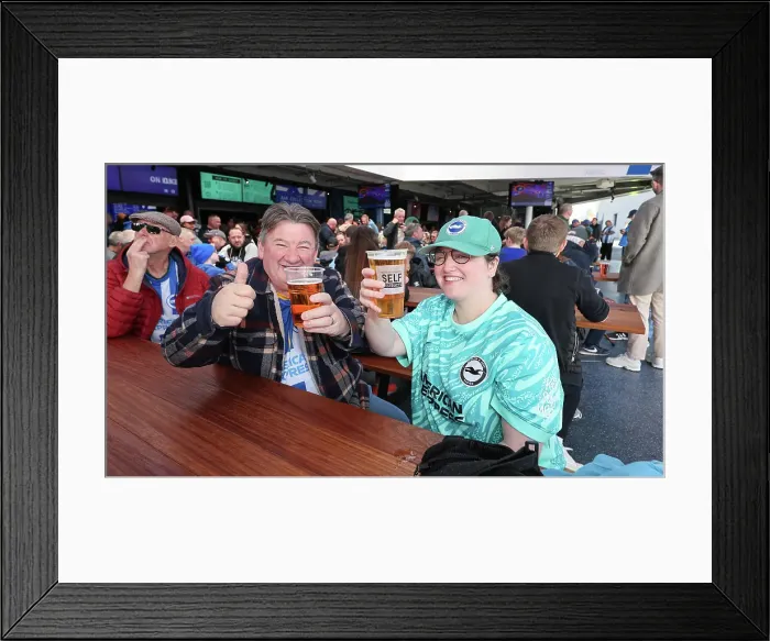 Framed Print : Brighton and Hove Albion v Nottingham Forest FA Cup quarter final 29MAR25