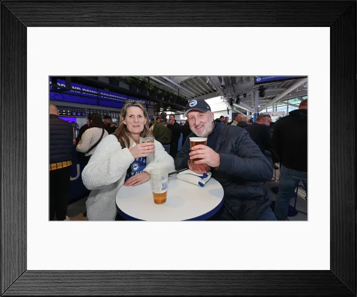 Framed Print : Brighton and Hove Albion v Nottingham Forest FA Cup quarter final 29MAR25